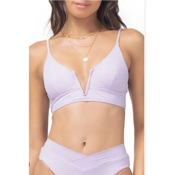 L*Space Siren Bikini Top in Peony Purple Size Small NWT - Picture 1 of 6